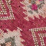 3x11 Soft Pink Mid Ceuntry Modern Turkish Wool Runner Rug, 87x339 Cm