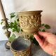 Pair of caches pots in brass repelled nineteenth century