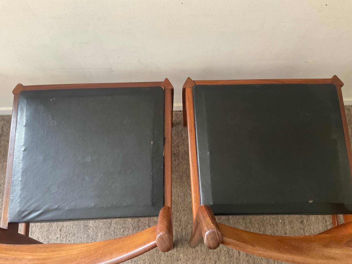Pair of Scandinavian teak chairs, 1960s