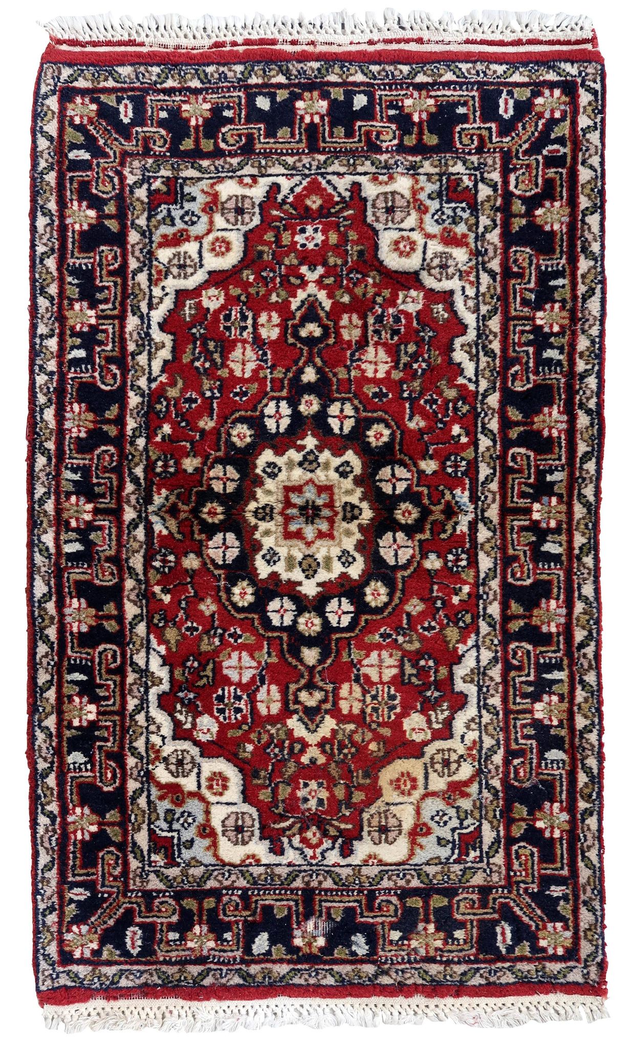Tapis vintage du Moyen-Orient Hamadan fait main en laine – 60 x 98 cm