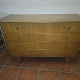 Vintage elm commode from the 1960s.