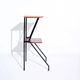Mid-century modern Italian telephone side table with two levels, wood and black metal structure, 1960s.