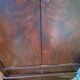 Vintage mahogany wardrobe with large low drawer
