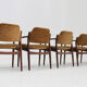 Vintage Danish teak dining room chairs model 62a by Arne Vodder for Sibast