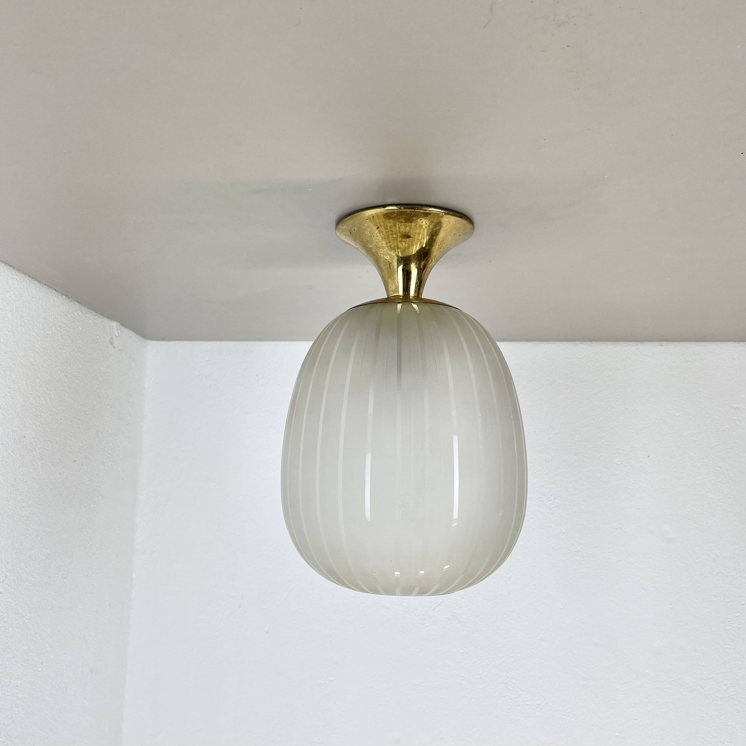 Rare "POMONA" Ceiling Light by Wilhelm Wagenfeld, Peill + Putzler, Germany