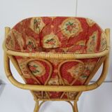Old rattan worker or sewing box