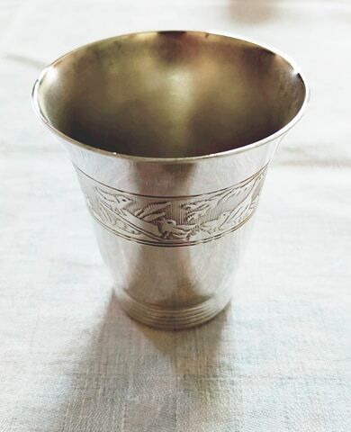 Timbale silver metal - animal décor