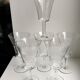 Set of 7 glasses of wine / crystal water 60s
