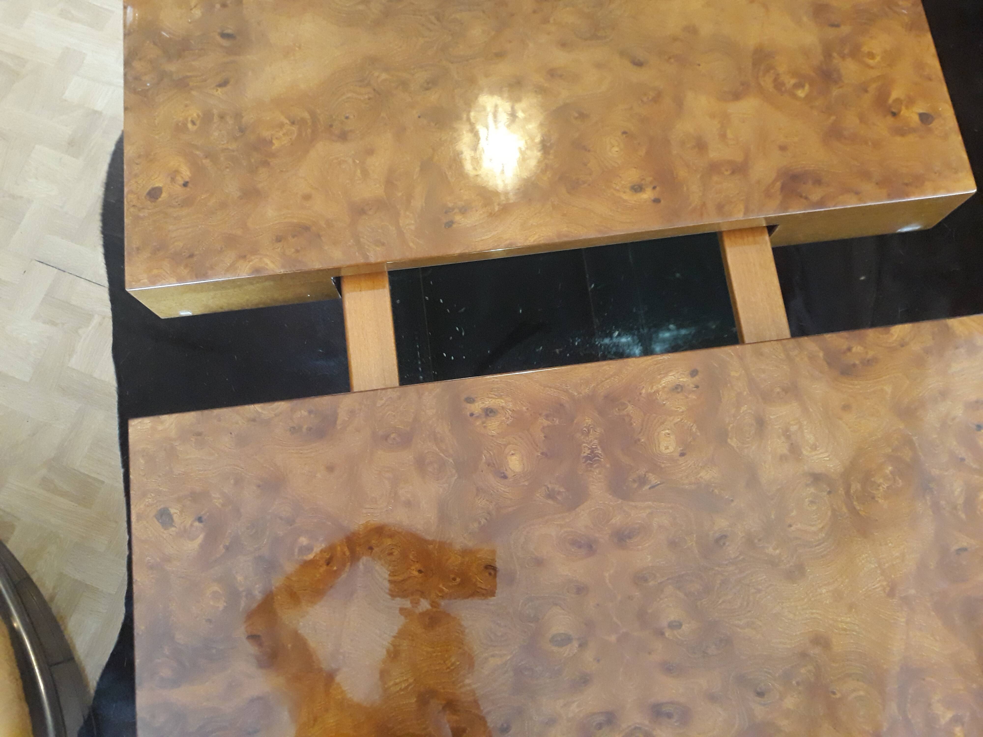 Coffee table with integrated bar in walnut magnifier of Mario Sabot