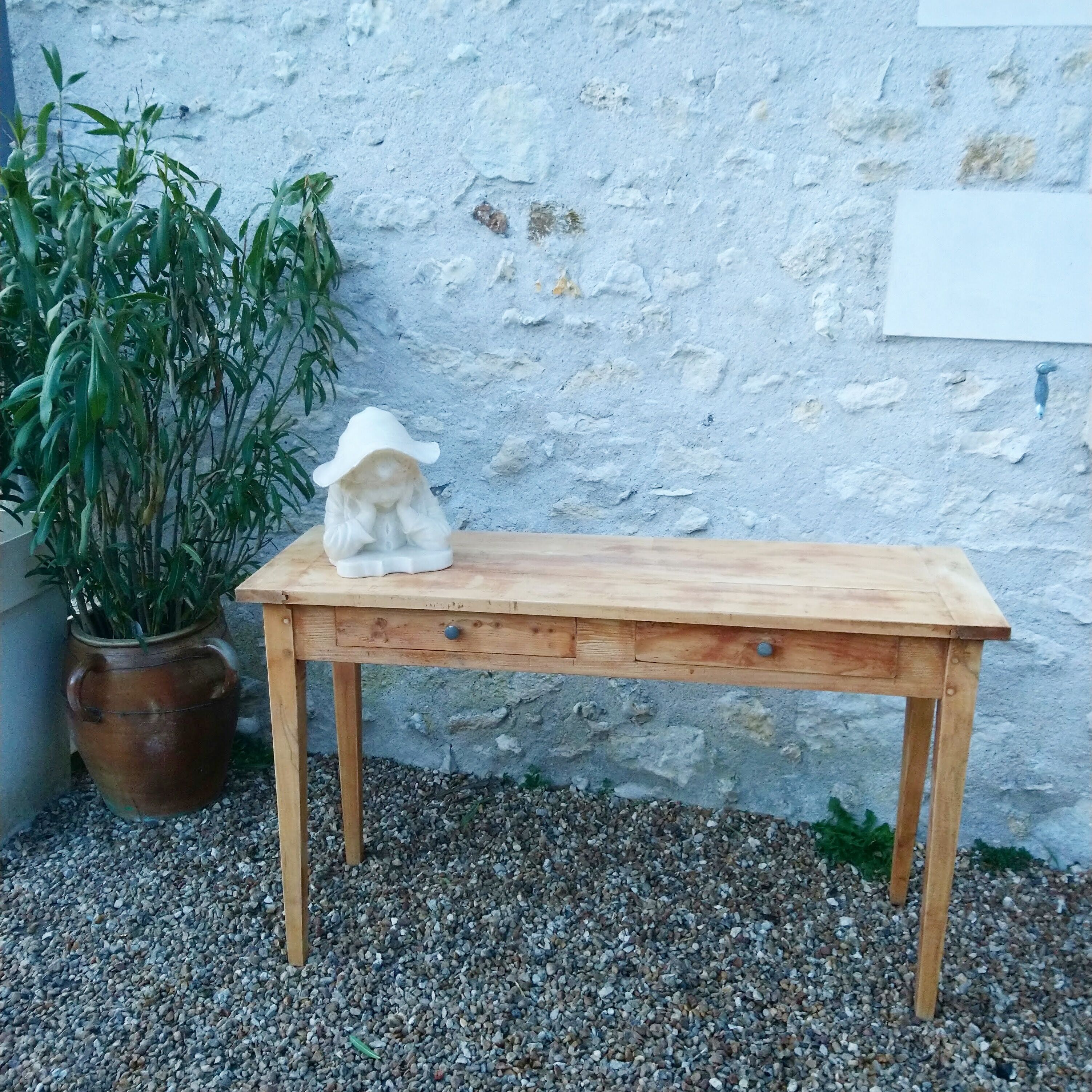 Console vintage wood L120