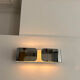 Vintage chromed metal wall lamp, France 1980
