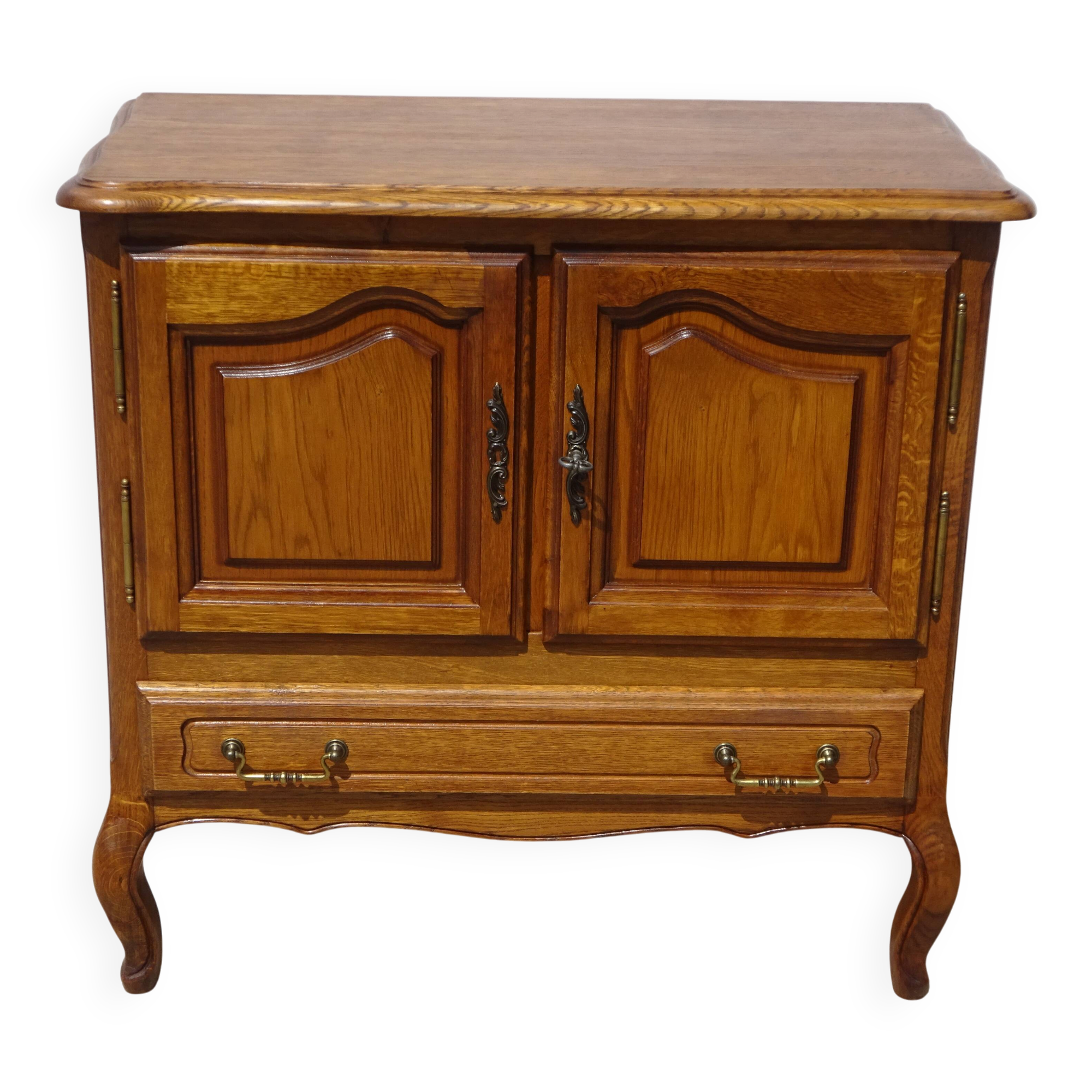 Small oak sideboard, rotating tray