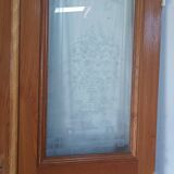 Double glass door in blond oak