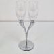 Crystal Champagne Flutes in Holder by Philippe Di Meo for Moët & Chandon, 1980s, Set of 2
