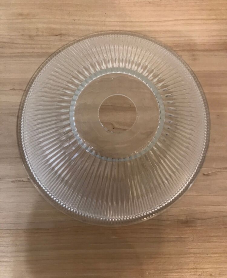 Two fluted glass offal