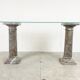 Vintage marble column console table Italy, 1960s