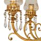Bronze and gilded brass floor lamp with six lights