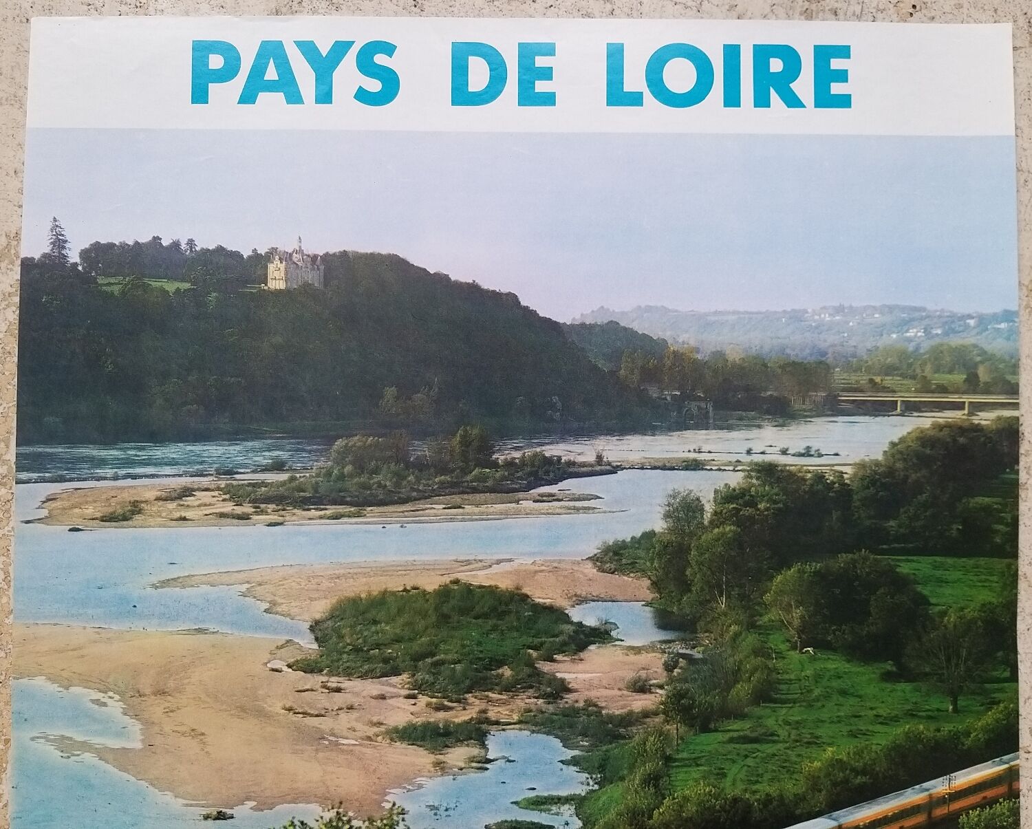 Old poster SNCF Pays de Loire Champtoceaux 1976