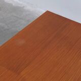 Modernist cherry wood & metal coffee table by Jules Mijs, 1959