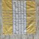 Set of 8 yellow & black checkered table napkins 55x55 cm linen