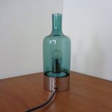 Italian glass and chrome table lamp, 1960s