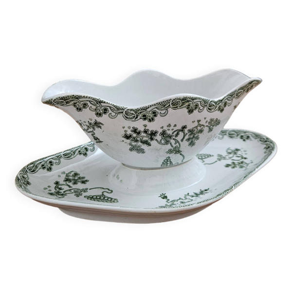 Saucière en Faïence de St Amand & Hamage - Vaisselle Ancienne