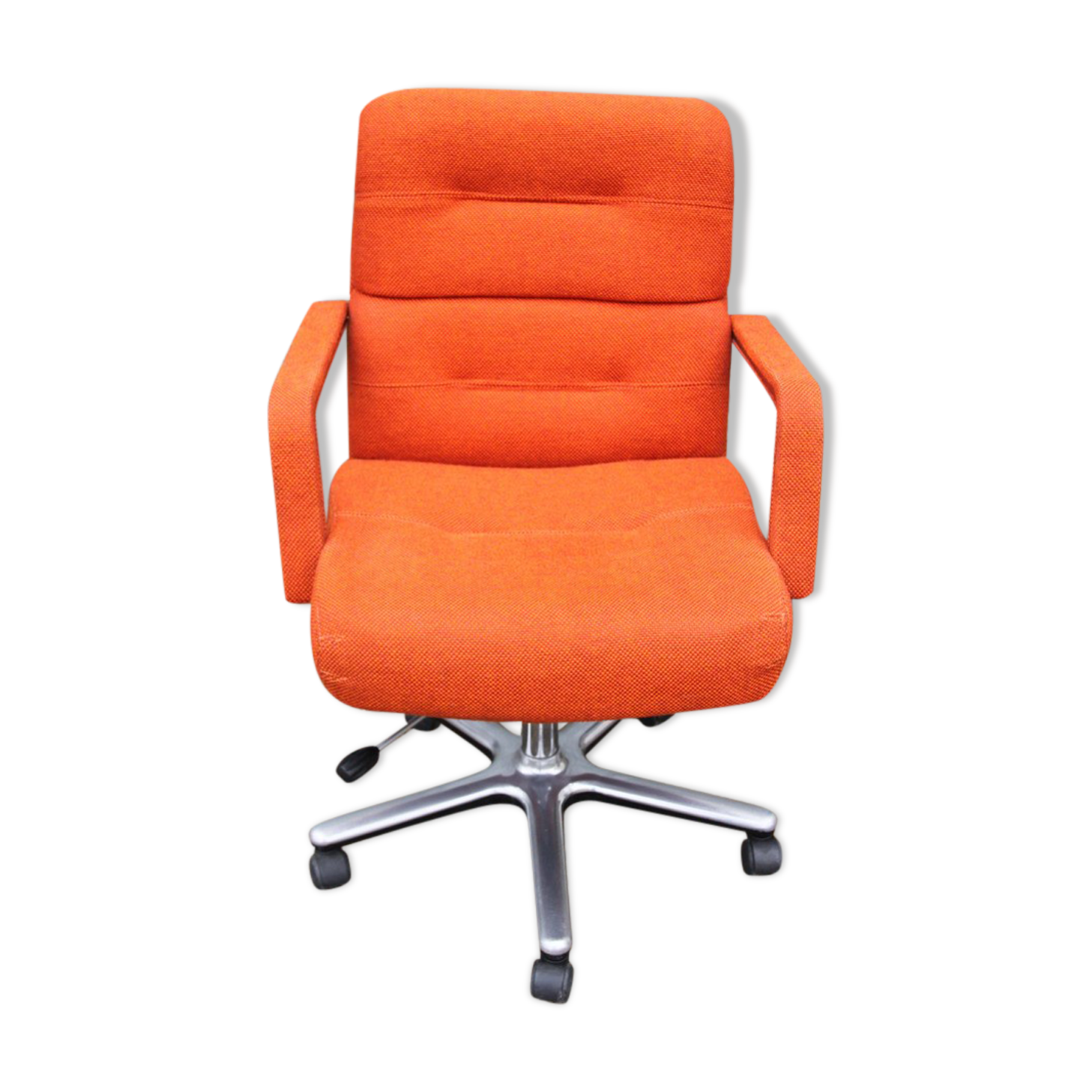 Fauteuil vintage piétement en alu des années 70