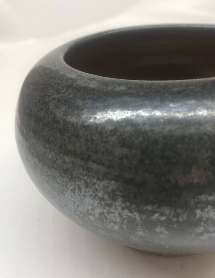 Glazed ceramic vase signed Pitot