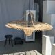 Suspension rattan saucer iron frame D:120 H:60