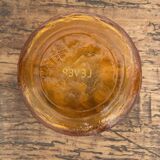 3 "Lever" brand bowls, amber textured