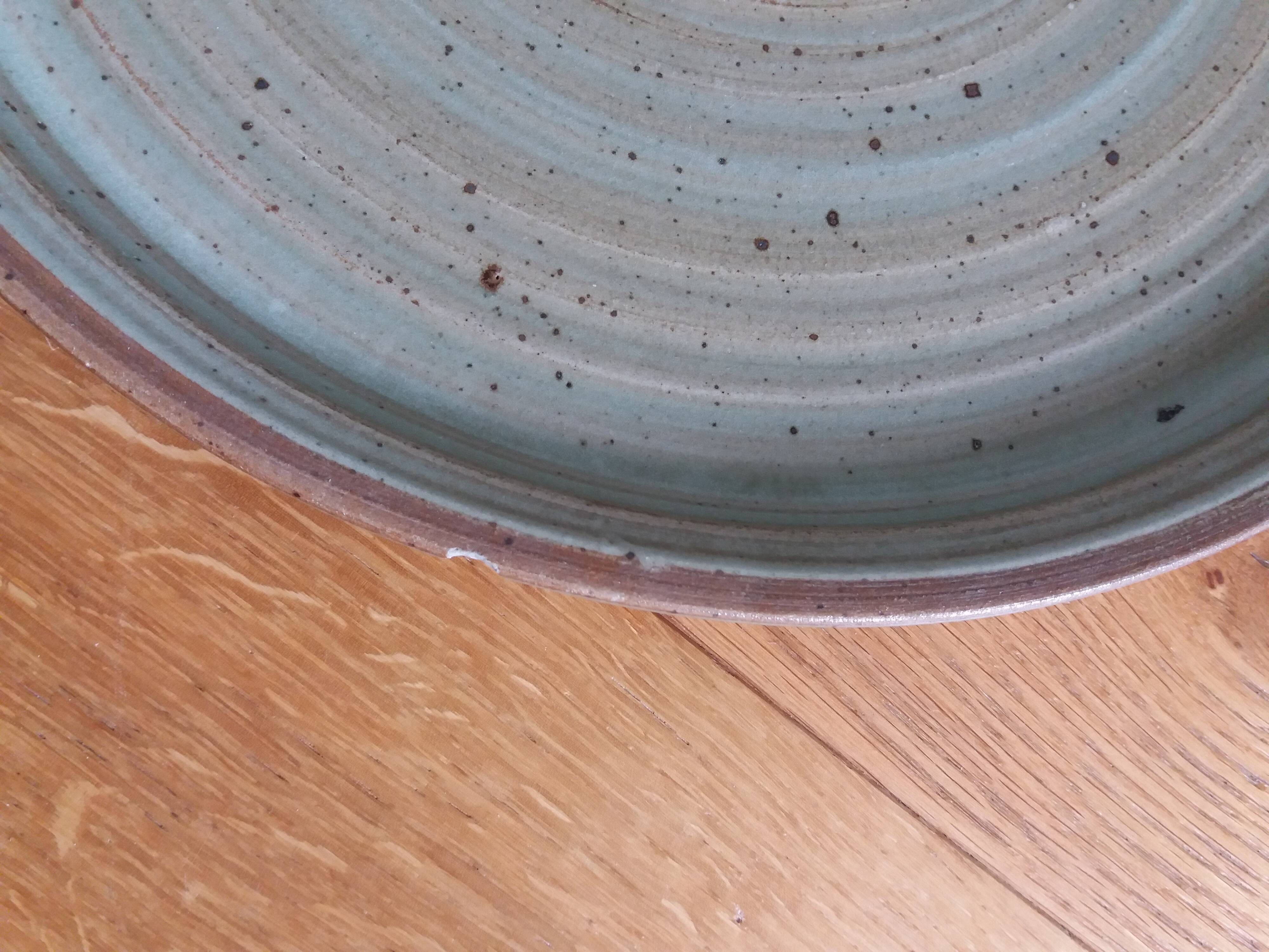 Plateau plat à tarte en grès 34 cm