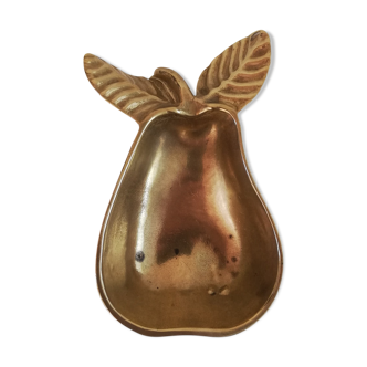 Pear-shaped brass pocket empty