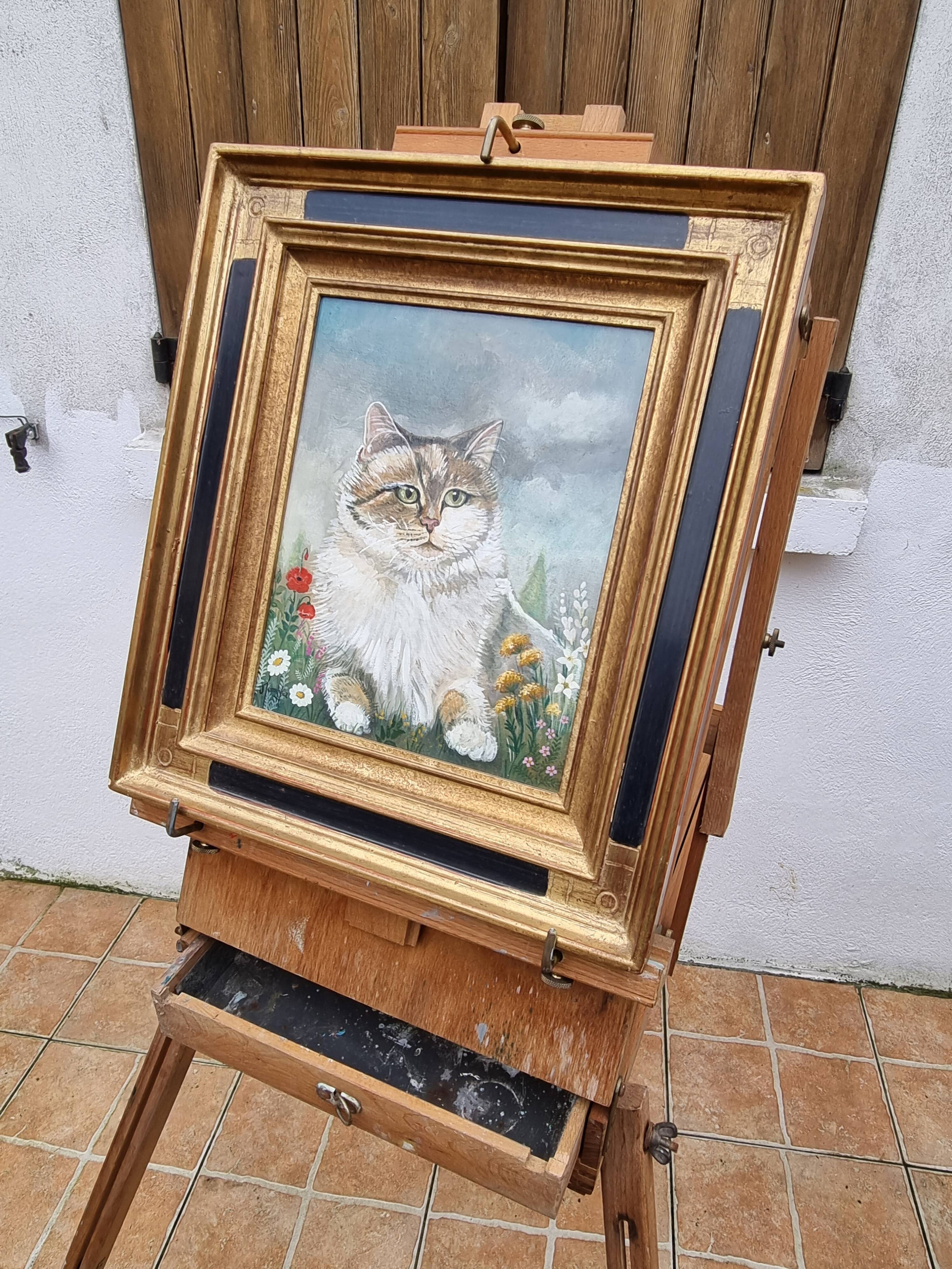 Vintage French folding field easel