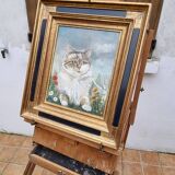 Vintage French folding field easel