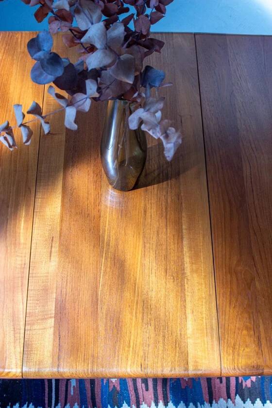 Vintage teak dining table, Danish Mid Century, 1960s, solid wood