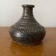 Old lamp base vintage brown glazed stoneware soliflore