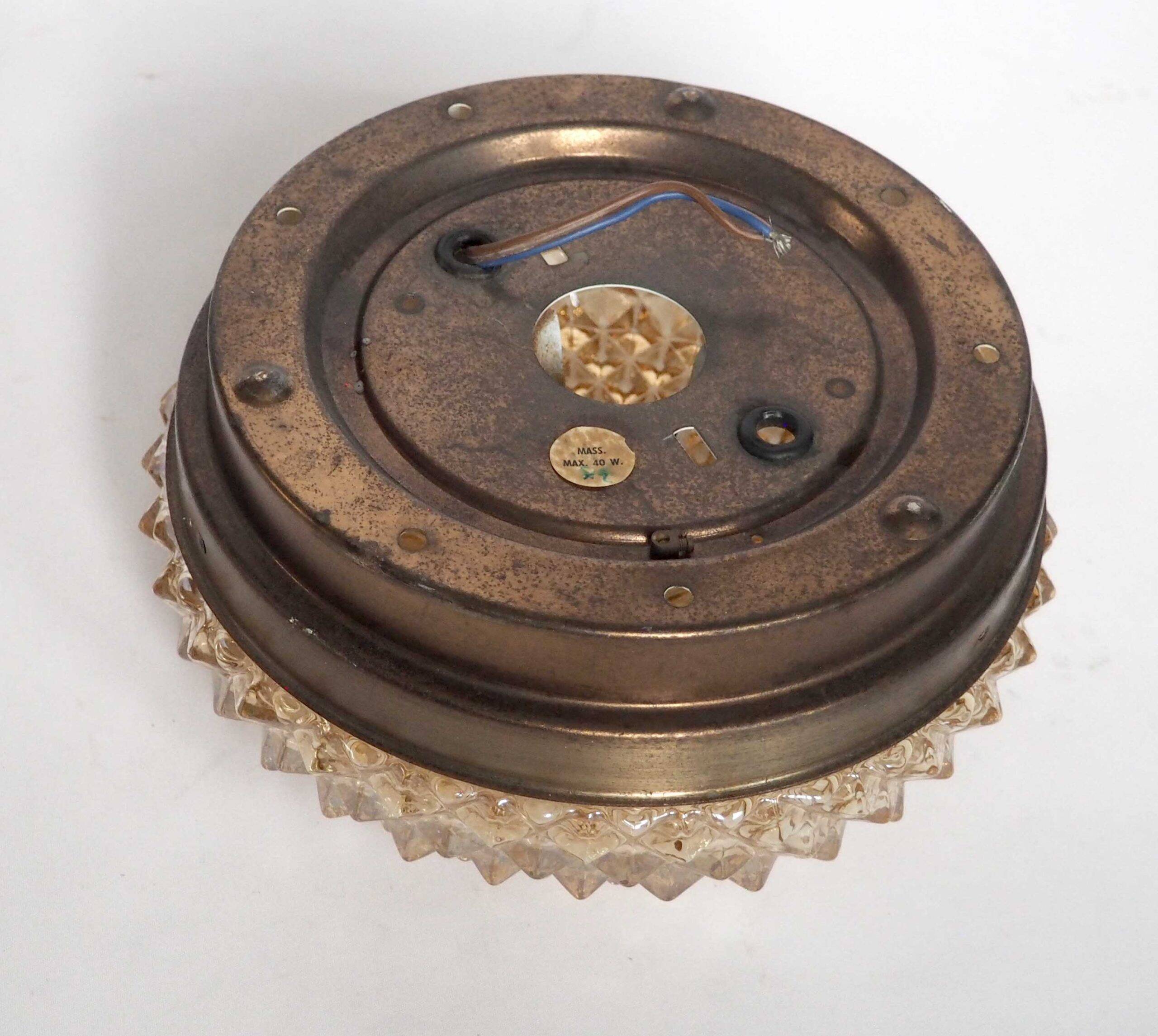 Golden spiral ceiling light fixture