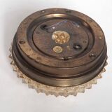 Golden spiral ceiling light fixture