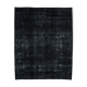 Tapis oriental tissé à la main 286 cm x 351 cm en laine noire
