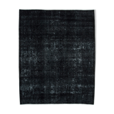 Handwoven Oriental Overdyed 286 cm x 351 cm Black Wool Carpet