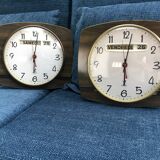 Rare duo of vintage roll clocks JAZ Licato 1960