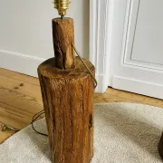 Brutalist wooden lamp