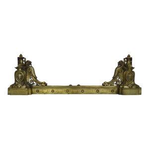 Barre de cheminée orientaliste - bronze