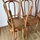 Set of 4 cane chairs in bentwood and honey-coloured cane thonet early 20th century