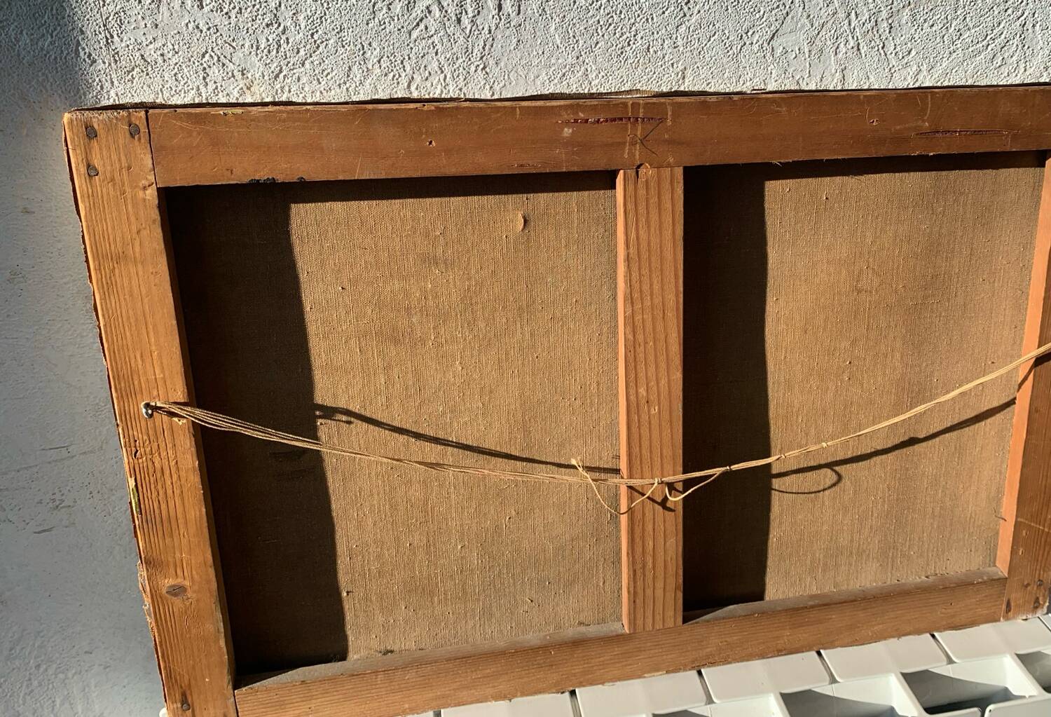 Old oil painting on canvas