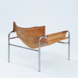 Walter Anthonis sz14 t Spectrum brown hide leather lounge chair, 1971