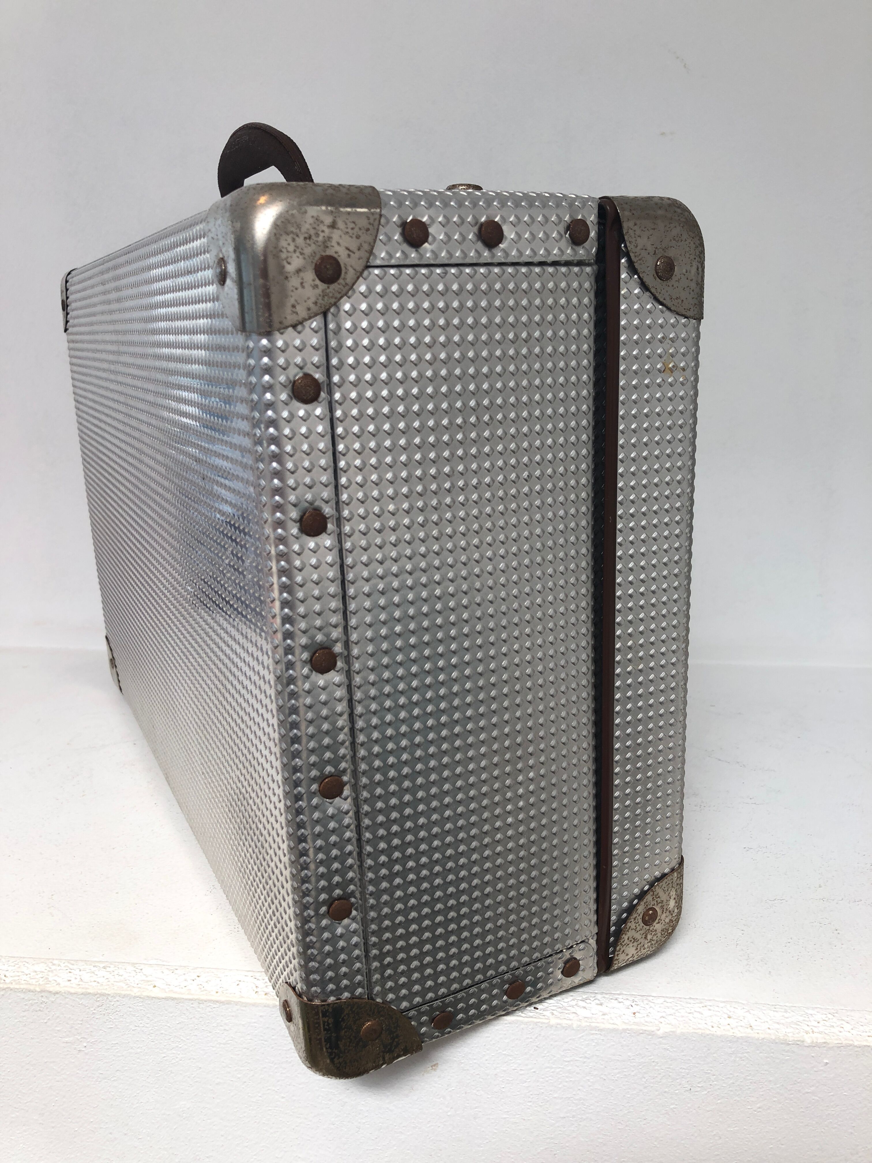 Vintage aluminum suitcase, 1960