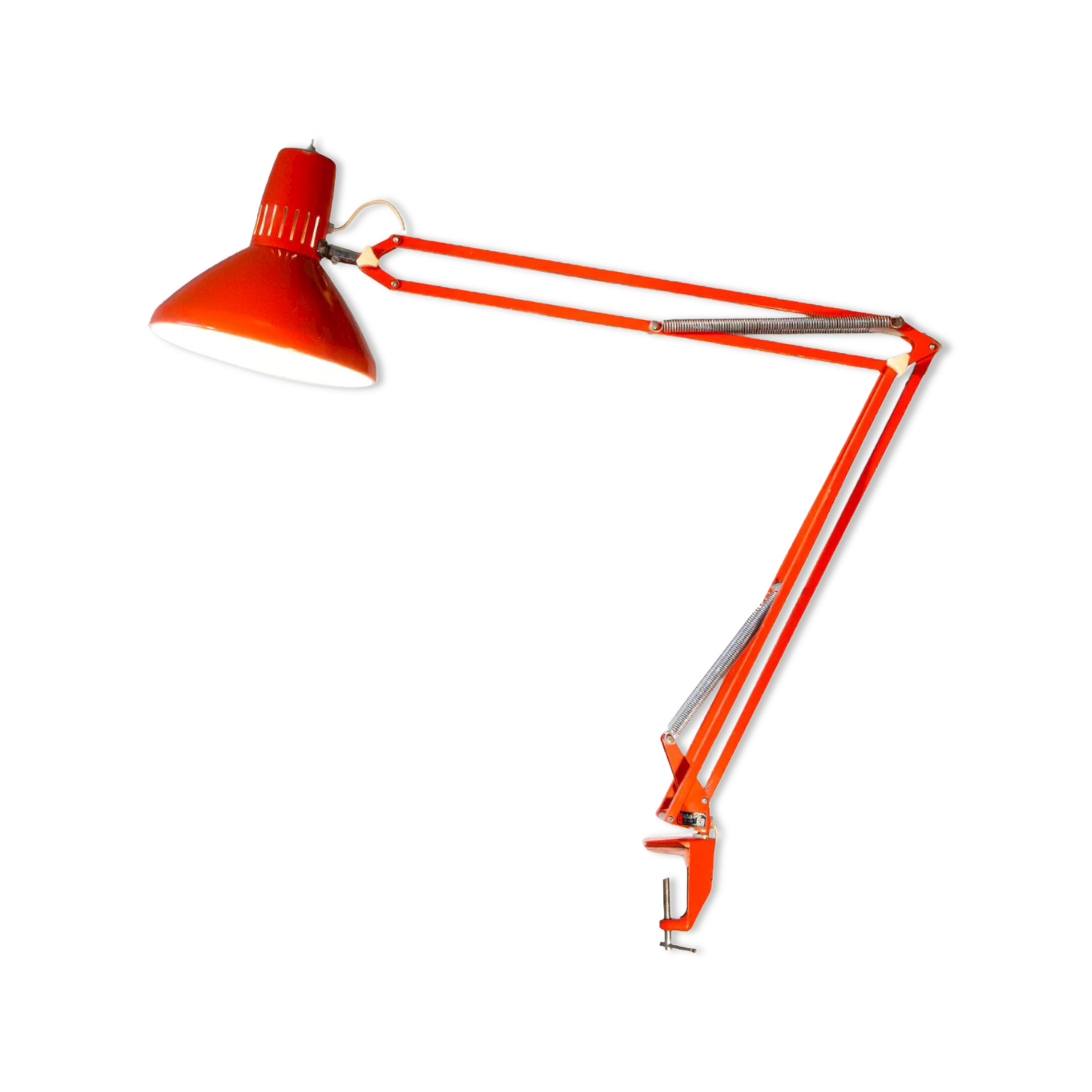 Architect lamp Ledu orange, France 1970