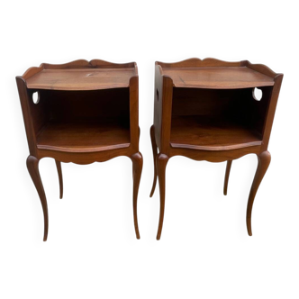 Paire de chevets Louis XV merisier