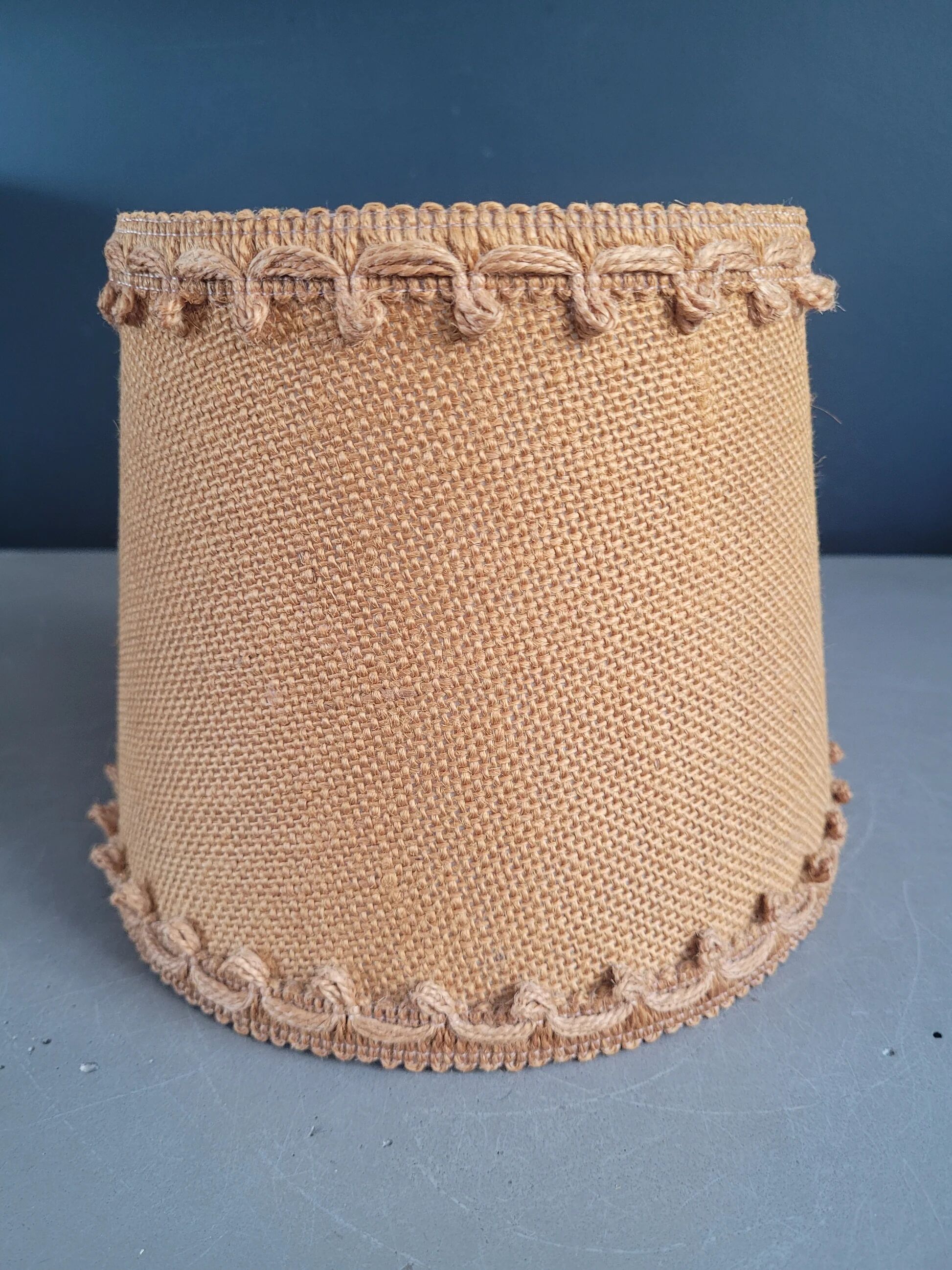 Jute lampshade with ribbons